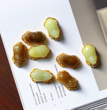 Natural Hetian Jade Huangkou Tang Material Pixiu Pendant with 925 Sterling Silver Inlay – Unisex Jade Jewelry