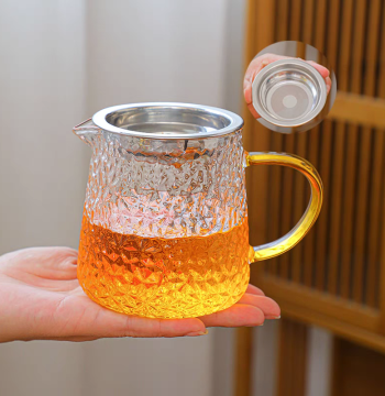 Heat-Resistant Thickened Fairness Cup, Tea Divider with Stainless Steel Filter, Kung Fu Tea Set Tea Sea, Public Cup, Tea Strainer, Complete Teaware Set