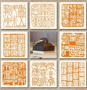 Leisure Seal for Calligraphy & Traditional Painting - Imitation Master Carving, Brass & Ebony Wood Combination, Scholar's Studio Supply