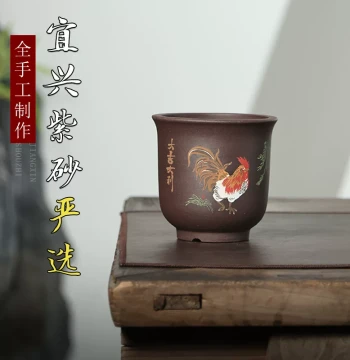 Yixing Zisha Orchid Pot Zisha Pot Succulent Plants Acorus Desktop Green Plant Potted Bonsai Orchid Pot Plain Pot