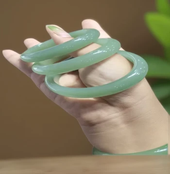 5-Year Established Shop - Natural Dongling Jade Bangle, Quartzite Jade, Ice-Translucent & Moist Jadeite Alternative, Perfect Gift for Mom or Girlfriend