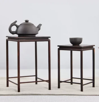 Rosewood Carved Craft Ornament Base, Ebony and Hong Suanzhi Ming-Style Square Platform Base for Vases and Jade