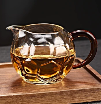 Guanfa New Premium Glass Fairness Cup: Japanese-Style Thickened Heat-Resistant Cup with Tea Strainer Set, Divider, and Tea Sea