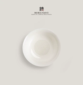 Dehua Ceramic Tea Strainer, White Porcelain Tea Leaf Filter Net, Tea-Water Separator, Ceramic Fairness Cup for Brewing, Tea Set Accessory