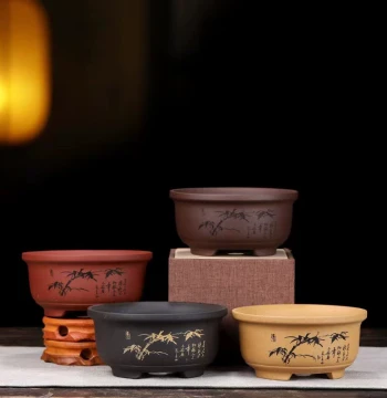 Special Direct Sale: Premium Purple Clay Flower Pots for Small Succulents, Bonsai, Acorus, Cloud Bamboo, Green Plants, Golden Bullet Trees, and Bowl Planters