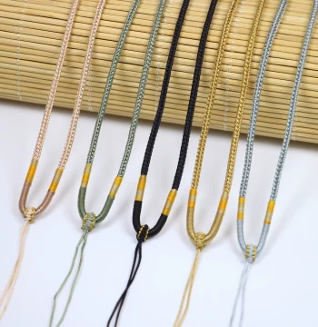 Hand-Braided Adjustable Pendant Cord, Necklace Rope for Gold, Jade Pendants, Jadeite, DIY Matching Cord