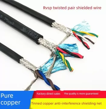 Pure Copper Core RS485 Signal Line, 2/4/6 Core Twisted Pair Shielded Cable, RVSP 2X0.2/0.3/0.5/0.75 mm²