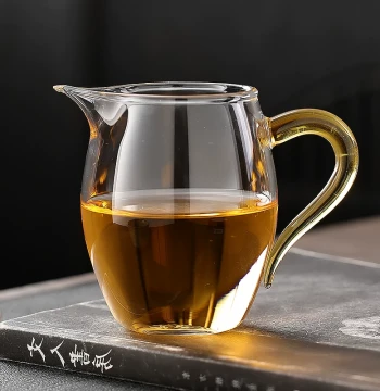Thickened Heat-Resistant Glass Fairness Cup Set: Premium Filtered Tea Brewer with Japanese-Style Tea Pitcher, Gongdao Bei, and Tea Strainer