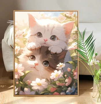 Cat Paint by Numbers Kit for Adults Stress Relief