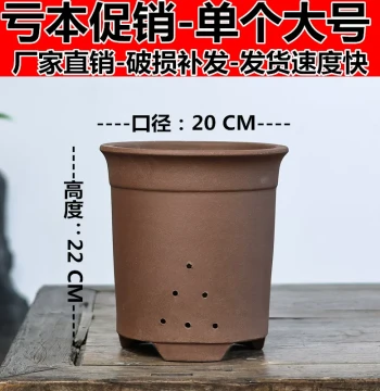 Specialized Zisha Flower Pot for Orchids - Large Diameter Ceramic Planter for Succulents, Bonsai, Clivia, and Potted Plants - Clearance Sale