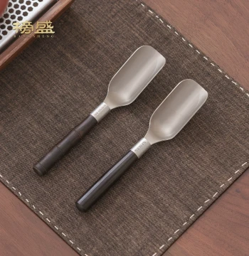 Bangsheng Pure Titanium Tea Spoon: Specialized Tea Scoop for Loose Leaf Tea, High-End Home Teaware Accessory, Tea Caddy and Serving Tool