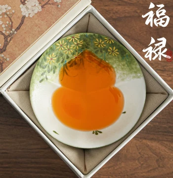 Chuwo Hand-Painted Daisy Fulu Tea Cup - Premium Ceramic Master Cup Personal Gourd-Shaped Tasting Cup