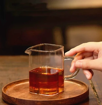 Glass Fairness Cup Square High-Temperature Resistant Kung Fu Tea Set Transparent Tea Server Small Heat-Resistant Pitcher