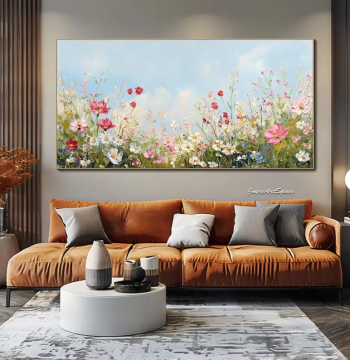 Dafen Village Hand-Painted Oil Painting, Abstract Pink Flowers, Fresh Floral Style, Living Room Decorative Painting, Bedroom Textured Wall Art