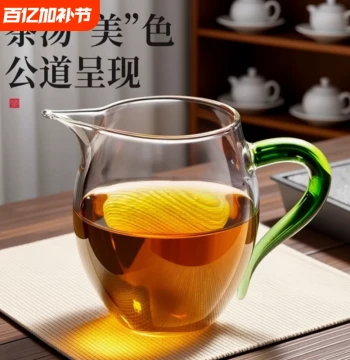 Large Fairness Cup Tea Divider Tea Strainer Tea Sea Set Kung Fu Tea Set Thickened Glass Brewing Gong Bei High Borosilicate