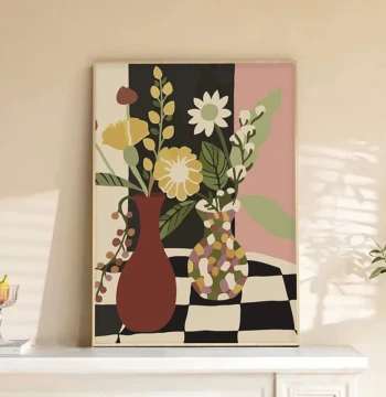 Digital Oil Painting Vintage Floral DIY Acrylic Art Kit