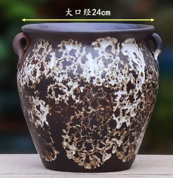 HOT Large-Opening Succulent Planter Pot, Ceramic Green Plant Extra-Large Balcony Home Purple Clay Courtyard Bonsai Pot