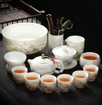 Tea Cup Kung Fu Tea Set, White Jade Ceramic Master Cup, 2026 New Arrival for Office and Guest Reception, Tea Bowl Mutton Fat Jade Porcelain