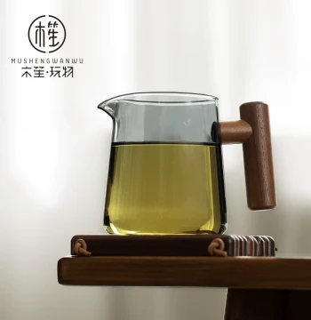 Musheng Wanwu Master Fairness Cup, High-End Glass Teapot with Handle, Single Tea Server and Divider