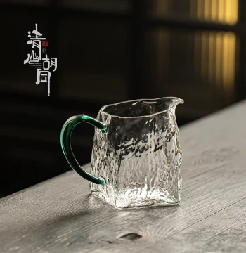 Qingshan Hutong Heat-Resistant Glass Gongdao Cup - Chinese Retro Kung Fu Tea Set Glacier Pattern Tea Sea Divider