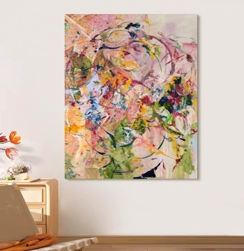 Hand-Painted Oil Painting Niche Living Room Wabi-Sabi Entryway Art Abstract Hanging Picture, High-End Floor Standing Decor