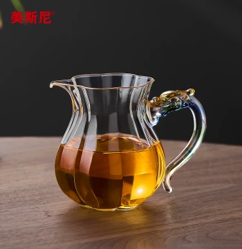 Mei Si Ni Glass Fair Cup Home Kung Fu Tea Set Public Cup Premium High-Temperature Resistant Transparent Tea Sea Tea Server Set