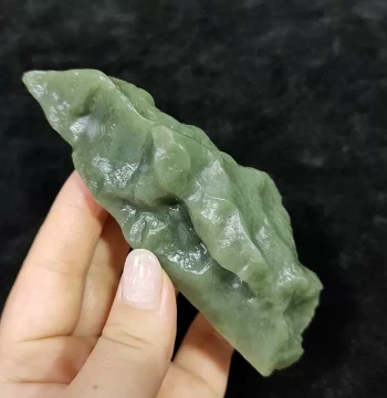 234g Hetian Jade Green Jade Gobi Material Rough Stone, Ruoqiang Gobi Green Jade Material Crack-Free Fine Clean Material Collector Grade Jade