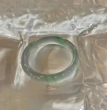 Zuixiangwu 'Piaoran Series' High-End Burmese Jadeite Ice Species Floating Flower Jade Bangle Authentic Women's Jade Treated