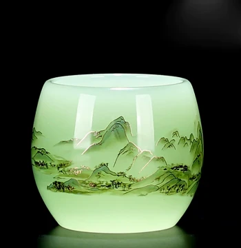 Glazed Tea Cup Master Cup Personal Exclusive High-End Light Luxury Teaware Men's Drinking Cup Kung Fu Cup with Custom Engraving Available