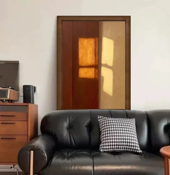 Vintage Hand-Painted Oil Painting Abstract Wall Art for Living Room