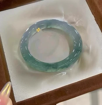 Yu Changqing Premium Burmese Jadeite Ice-Transparent Species with Floating Flowers Jade Bracelet Genuine Flagship Store Women's Real Jade Treated