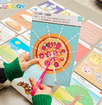 Kids Paper Cutting Craft DIY Material Scene Collage Set Ages 3-6 Kindergarten Early Education Motor Skill Toy