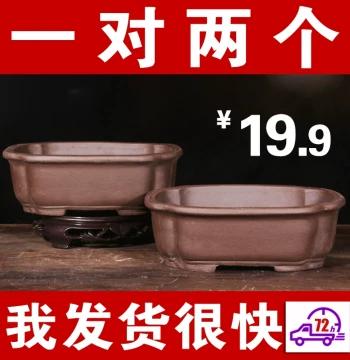Large Diameter Purple Clay Flower Pot (30cm+), Specialized Bonsai Pot for Begonias, Ceramic Flower Pot, Special Clearance Sale
