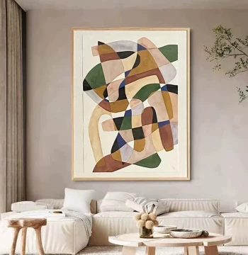 HW.paint Original Hand-Painted 'Surrounding', Pure Handmade Oil Painting, Designer Villa Art Large-Scale Living Room Wall Art