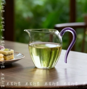 Yiran Handcrafted High Borosilicate Glass Fairness Cup, Heat-Resistant Tea Sea and High-Temperature Tea Server, Minimalist Kung Fu Tea Set