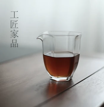 Gongjiang Jiapin Hexagonal Fairness Cup, High-Transparency Glass, Heat and High-Temperature Resistant, Public Cup, Tea Sea, Clean Cut Pouring