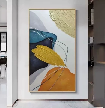 Abstract Oil Painting on Aluminum Alloy for Hallway