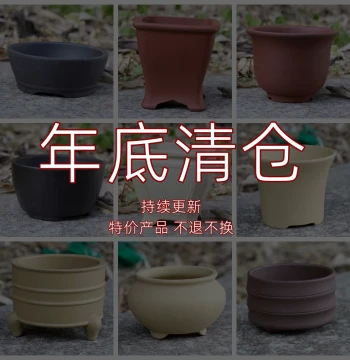 Clearance! Mini Zisha Planters, Multiple Styles Available, Continuously Updated, Desktop Greenery, Bonsai, and Chinese Floral Arrangements