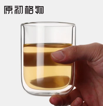 Yuanchu Gewu Double-Layer High Borosilicate Glass Tea Cup - Women's Personal Master Cup for Wealth Accumulation