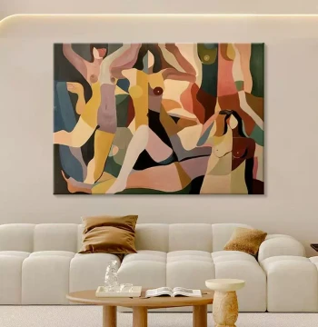 Hand-Painted Oil Painting Abstract Art Premium Entryway Decor - Modern Large-Scale Living Room Sofa Background Textured Wall Art