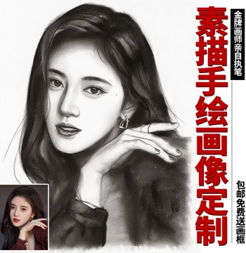 Custom Sketch Portrait Drawing Service - Hand-Drawn Colored Pencil Character Portrait from Real Photo, Oil Painting Gift