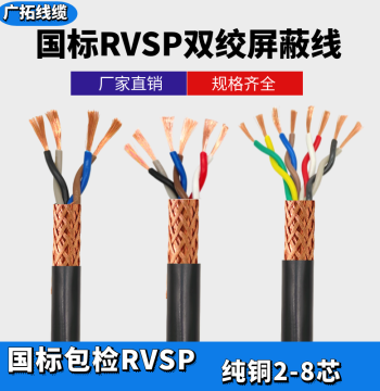 Pure Copper RVSP Shielded Twisted Pair Cable for RS485 Communication – 2/4/6 Core, 0.5/0.75/1.0/1.5 mm² Signal Wire