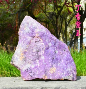 Xinjiang Gold Silk Jade Rough Seed Material, Natural Jade, Gobi Jade, Hetian Jade Strange Stone Ornament, Lilac Purple Jade