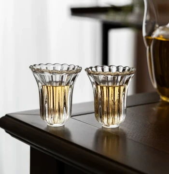 Zhen Min Japanese-Style Tasting Cup, Personal Glass Small Tea Cup, Thickened Heat-Resistant Master Cup, Single Handmade Tea Drinking Cup