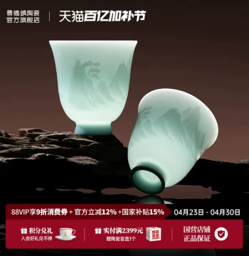 Jingdezhen Official Ceramic Chinese Color Gaiwan Teacup with Shadow-Blue Landscape Design - 2026 New Kung Fu Tea Set