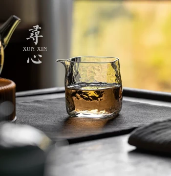 Xunxin Transparent Glass Fairness Cup, Thickened Heat-Resistant Tea Divider, Tea Sea, Chinese Style Home Creative Kung Fu Tea Set Accessory