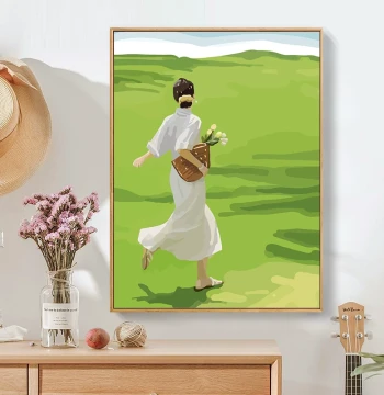 DIY Digital Oil Painting by Numbers, Hand-Painted Figures and Landscapes, Aesthetic Artistic Manual Oil Painting Custom Color-by-Number