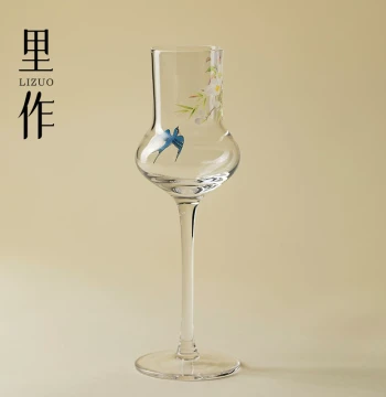 Lizuo Heat-Resistant Glass Stemmed Teacup, Transparent Household Tasting Cup, Exquisite High-End Master Cup, Also Suitable for Red Wine and Spirits