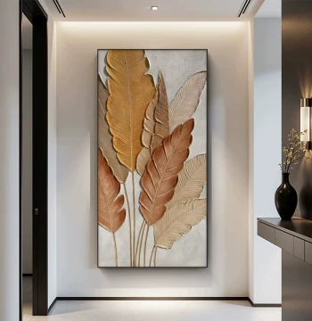 Entryway Hand-Painted Oil Painting 'Great Career Success' Large Corridor Hallway End Dafen Village Wall Art Entrance Facing Door Textured Mural