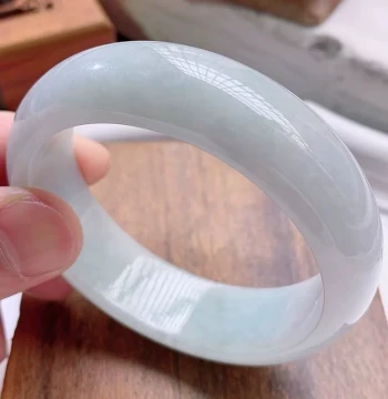 100% Natural Type A Jadeite Fine Glutinous Ice-Translucent Watery White Moonlight Light Green Light Purple Jade Bangle